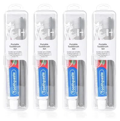 Productafbeelding van Reis Tandborstel en Tandpasta Set met Opbergtas