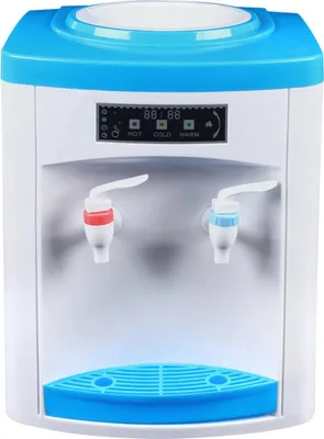 Immagine prodotto di Distributore d'acqua - Distributore d'acqua con caricamento dall'alto - Potenza 550 W - Acqua calda e fredda da 8 a 90 °C - Per contenitori da 4,5 a 18,9 L (5 galloni) - 5 L/h di acqua calda, 0,7 L/h di acqua fredda - Blu