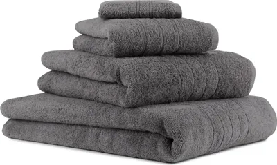 Produktbild von Betz 4-tlg. Handtuch-Set DELUXE 1 Badetuch 1 Duschtuch 1 Handtuch 1 Seiftuch 100% Baumwolle  Farbe: anthrazit