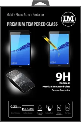 Imagen del producto de cofi1453® Protector de pantalla de vidrio templado 9H, compatible con pantallas de 8 pulgadas de Huawei MediaPad M5 Lite, película protectora resistente, ajuste perfecto