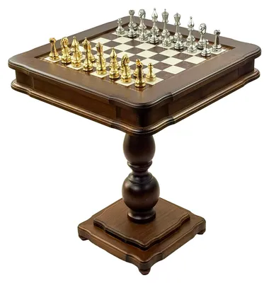 Produktbild von Exklusiver Italfama Spieltisch Set – Flowery 24k Goldfiguren 10cm, Backgammon & Dame 58x58 cm
