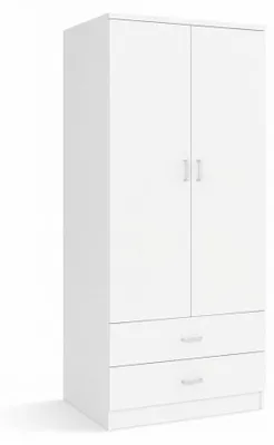 Immagine prodotto di Armadio Guardaroba Capiente 2 Ante Mobile Camera Legno 80x52x190 cm.Colore:bianco
