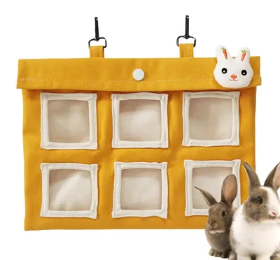 Imagen del producto de Comedero colgante para heno, ideal para pequeños animales domésticos