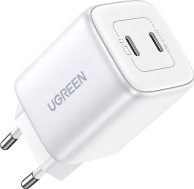 Produktbild von UGREEN Nexode 45W Dual USB-C PD Charger (25W+20W) white