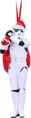 Produktbild von Stormtrooper mit Nikolausmütze & Nikolaussack Weihnachtsdeko