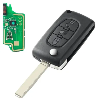 Obrázek produktu pro Přívěsek na klíče od auta, frekvence 433 MHz, transpondér ID46, 3 tlačítka VA2 CE0536-1, FSK-a