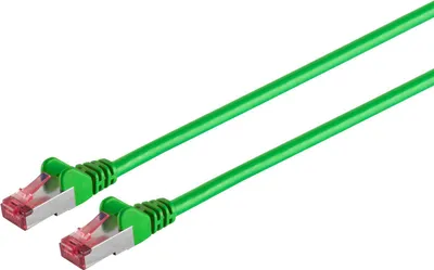 Zdjęcie produktu dla Kabel krosowy kat6A S/FTP PIMF bezhalogenowy zielony 0,5m