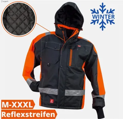 Produktbild von Arbeitsjacke Herren Winter Warnschutzjacke Orange Sicherheitsjacke Jacke M-XXXL