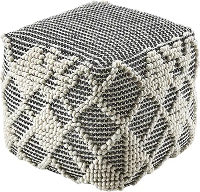 Produktbild von Sitzhocker RAJA Pouf eckiger Baumwolle-Hocker 42x42x42 cm Beige