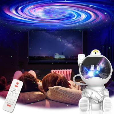 Zdjęcie produktu dla Astronauta Gwiaździste niebo Projektor Aurora Galaxy Lampka nocna Skylight z 32 efektami świetlnymi Dzieci Dziecko Dorośli Prezent Sypialnia Dekoracja sufitu