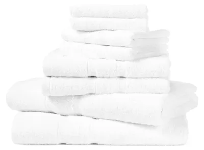 Produktbild von SCHIESSER Frottierset Las Palmas | 8-teilig | 2 Handtücher, 2 Duschtücher, 2 Gästetücher, 2 Waschhandschuhe | 100% Baumwolle | Weich und saugstark | Weiß