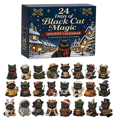 Imagen del producto de Calendario de Adviento 24 Días Highland Cow Magic 24 Figuras Decoración Navideña 2026 24Uds 3D Vaca Árbol de Navidad E-D Talla Única