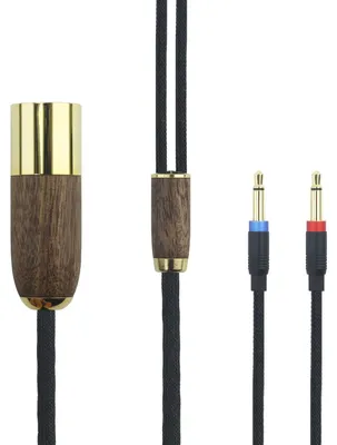 Image de Câble XLR à 4 broches avec revêtement en cuivre argenté, conçu pour les casques