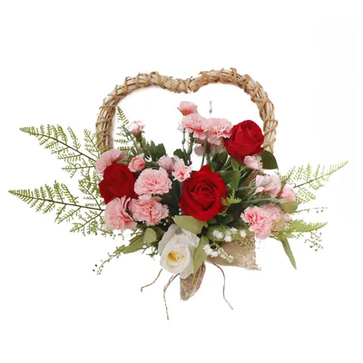 Image de Couronne de tulipes,Couronne d'oeillets,Décoration de porte