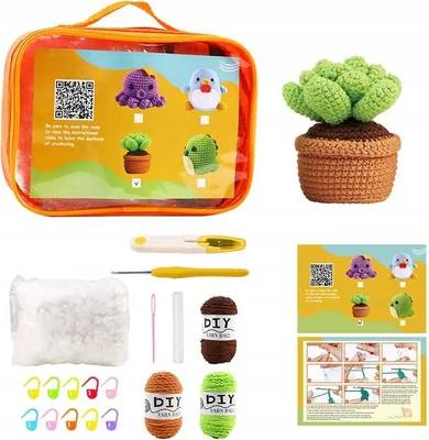 Produktbild von Häkelset Komplett DIY Geschenk Kinder Pflanze