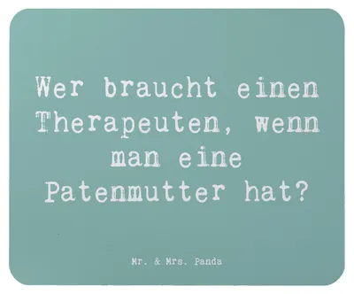 Produktbild von Mr. & Mrs. Panda Mousepad Spruch Liebe Patenmutter - Meeresbrise - Geschenk, Freundschaft, mauspad laptop, emotionale Unterstützung, computer, Familienbindung, Ratgeber