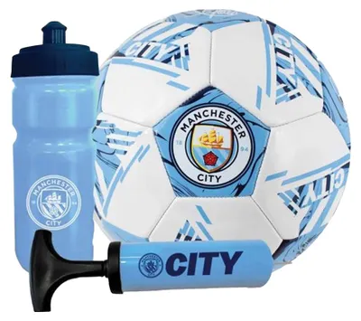 Produktbild von Manchester City FC - Geschenk-Set, mit Unterschriften BS6689 (Einheitsgröße) (Himmelblau/Weiß)