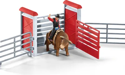 Produktbild von Schleich - Tierfiguren, Bull riding mit Cowboy; 41419