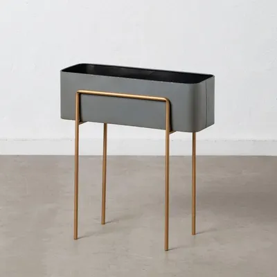 Productafbeelding van Bloempot, grijs-goud, 55 x 24 x 61 cm