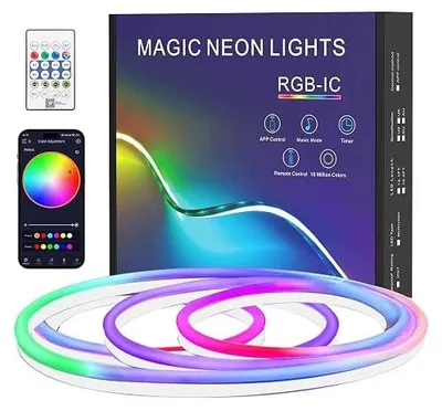 Zdjęcie produktu dla Taśma LED neonowa 1M wodoodporna rgb pilot aplikacja synchronizacja muzyki