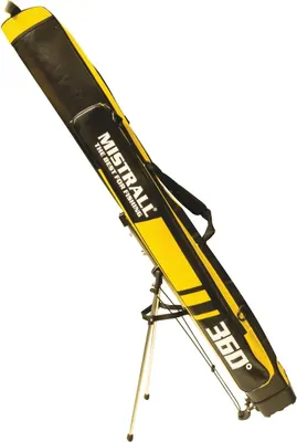 Zdjęcie produktu dla Etui na wędki Mistrall z podstawką, dwukomorowe, 150 cm, żółte