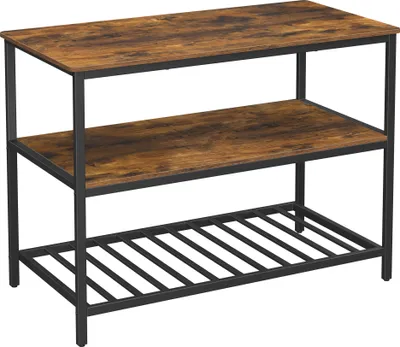 Obrázek produktu pro Kuchyňský regál VASAGLE, 120 x 60 x 90 cm, kuchyňský ostrůvek, vintage hnědočerný