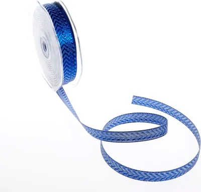 Produktbild von Geschenkband mit Zackenmuster - blau - 10mm - 20m - 8244 70