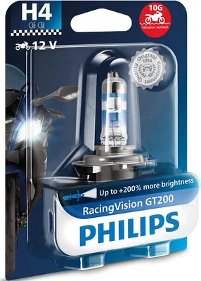 Obrázok produktu pre Philips RacingVision GT200 Moto H4 P43t 12 V 60/55 W (1 blister)