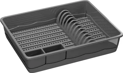 Produktbild von WELLGRO Abtropfgestell - Abtropfgitter - Kunststoff BPA-frei - EU - Grau