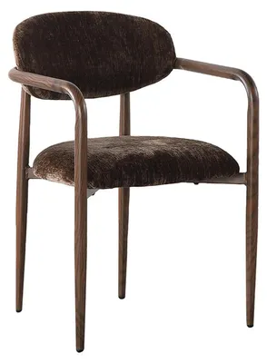 Imagen del producto de Conjunto de 2 sillones con reposabrazos, modelo Sake, en color marrón oscuro