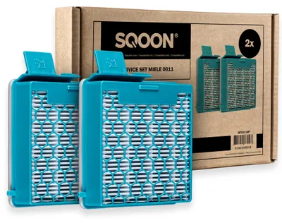 Produktbild von SQOON Staubsaugerfilter für Miele 11639240 2X, Ersatzfilter, Zubehör für Filter, XL Miele Boost CX1 Filter, Blizzard CX1
