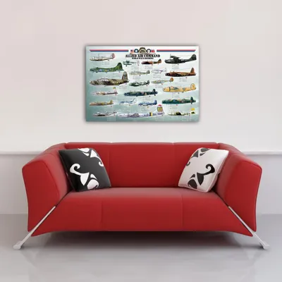 Obrázek produktu pro Vzdělávací - spojenecká letadla - výukový plakát - velikost 91,5x61 cm