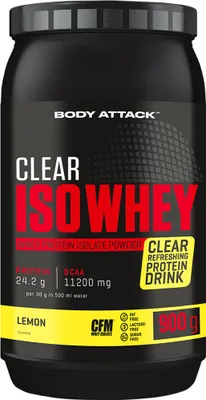 Produktbild von Body Attack Clear Iso Whey – 900 g Lemon