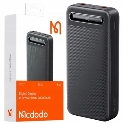 Image de Mcdodo Powerbank 20000Mah Avec Écran 2X Usb Usb-C 2A 10W + Câble Usb-C