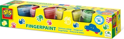 Produktbild von SES Creative 00391 Fingerfarbe Basic 4 x 110 ml, diverse Farben, 440 Milliliter