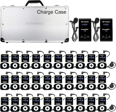 Produktbild von Retekess T130-T131 Tour guide System,60 Meter,99 Kanäle,18H,mit Mikrofon, PLL-Technologie, Geeignet für Reisebüros,Schulungen, Schulbesuche