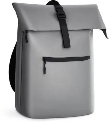 Produktbild von Großer Wasserdichter Laptop-Rucksack mit Computerfach für 17 Zoll, Reise- und Freizeit-Rucksack, hellgrauer Daypack