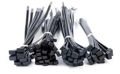 Produktbild von Kabelbinder 4,8/300 1000 Stück Weiß Schwarz UV-Beständig Kabelbinderhalten (Schwarz)