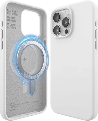 Produktbild von Elago MagSafe Silikonhülle für iPhone 15 Pro Max weiß