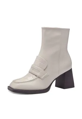 Image de Botte courte pour femmes Tamaris, couleur ivoire, taille 36 EU