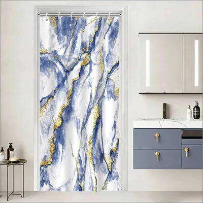 Immagine prodotto di Tenda da doccia antimuffa, 90 x 180 cm, blu navy, per il bagno