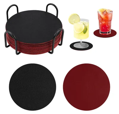 12er Set rutschfeste Untersetzer, 10 cm, rund, für Getränke