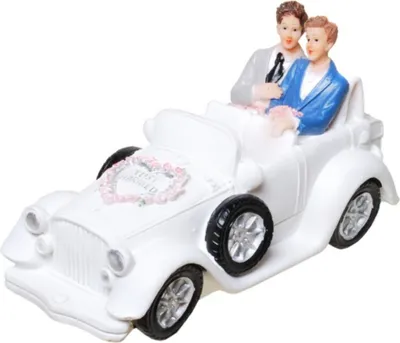 Produktbild von Männer Hochzeit - Paar im offenen Oldtimer