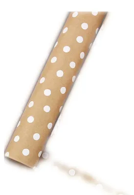 Productafbeelding van Solidchoice - Kraftpapier met Witte Stippen voor Verjaardag en Kerstmis