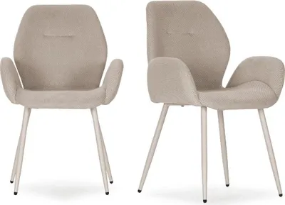 Immagine prodotto di Calicosy - Set da 2 poltrone in tessuto con piedi in metallo H86 cm - SOLA