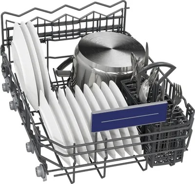 Produktbild von Siemens iQ300 SR53ES24KE, Halb integriert, Single (45 cm breit), Schwarz, Edelstahl, Berührung, 1,75 m, 1,65 m