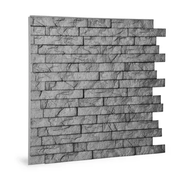 Zdjęcie produktu dla Panel ścienny samoprzylepny Profhome 3D INTERLOCKING 704500 3D plastyczny błyszczący szary 2 m2