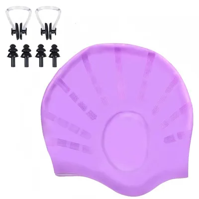 Image de Casquettes de natation unisex avec protection 3D pour les oreilles