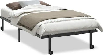 Immagine prodotto di vidaXL Struttura letto senza materasso pieghevole nero 107x203 cm Acciaio