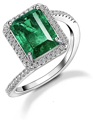Ring aus 925er Silber mit grünem Zirkonia - TOLLzWOOD